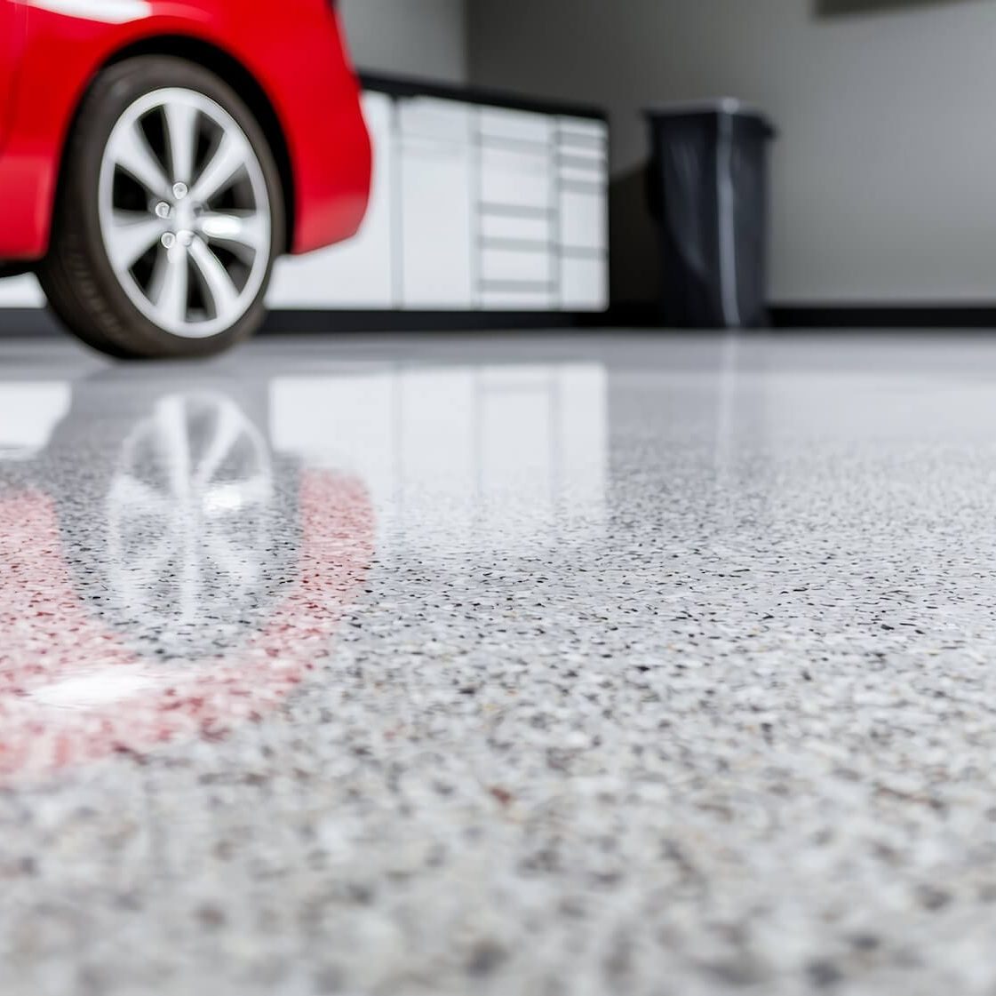 professionally installed garage floor epoxy coating in fort myers home