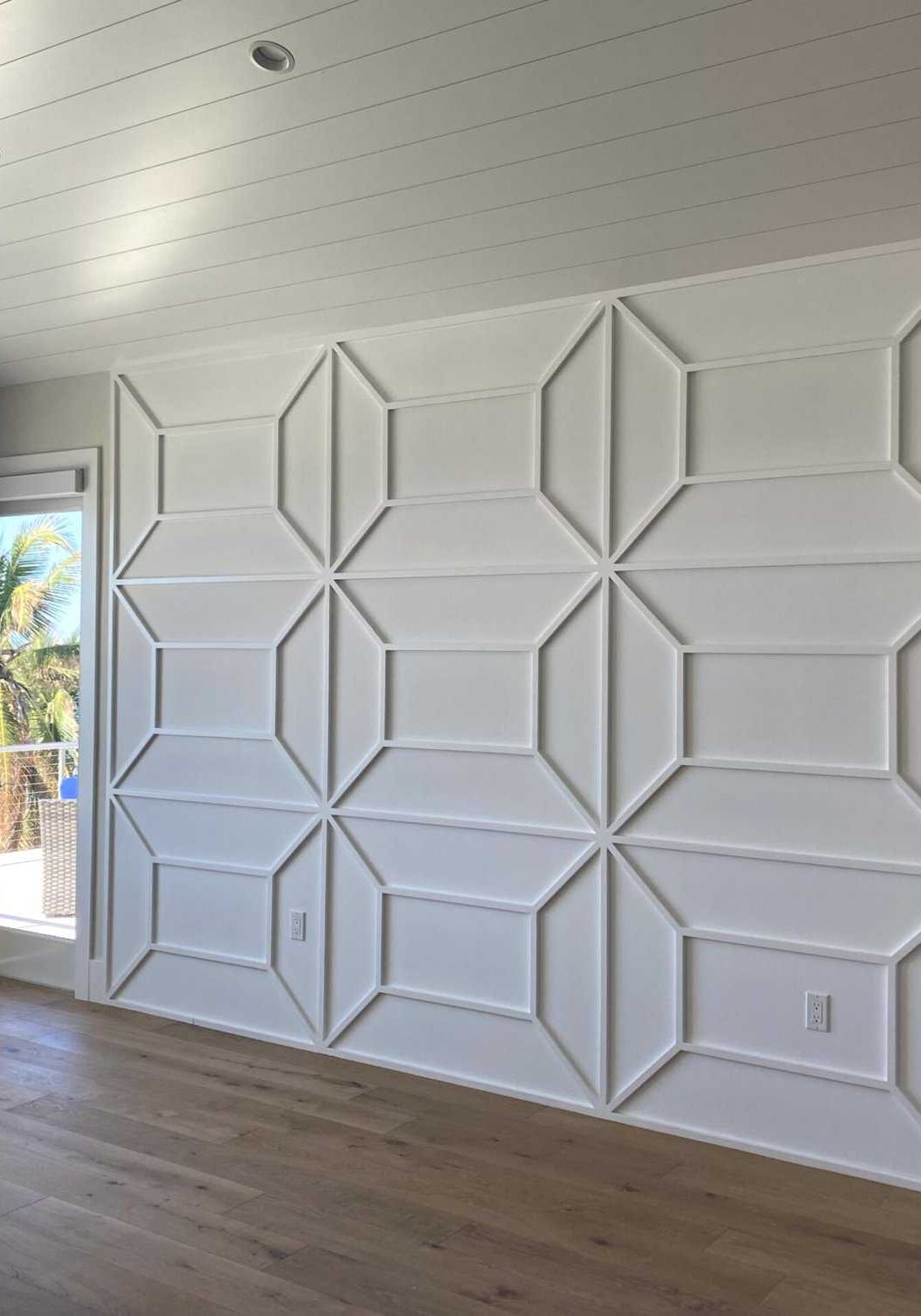 fort meyers living room interior professionally painted accent wall