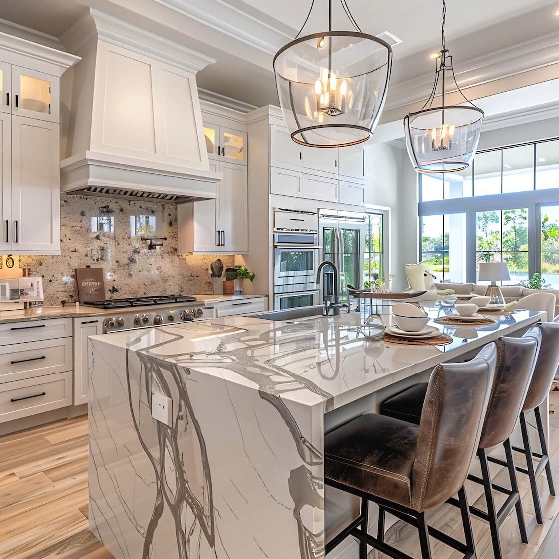 luxury home kitchen in fort meyers professional painters